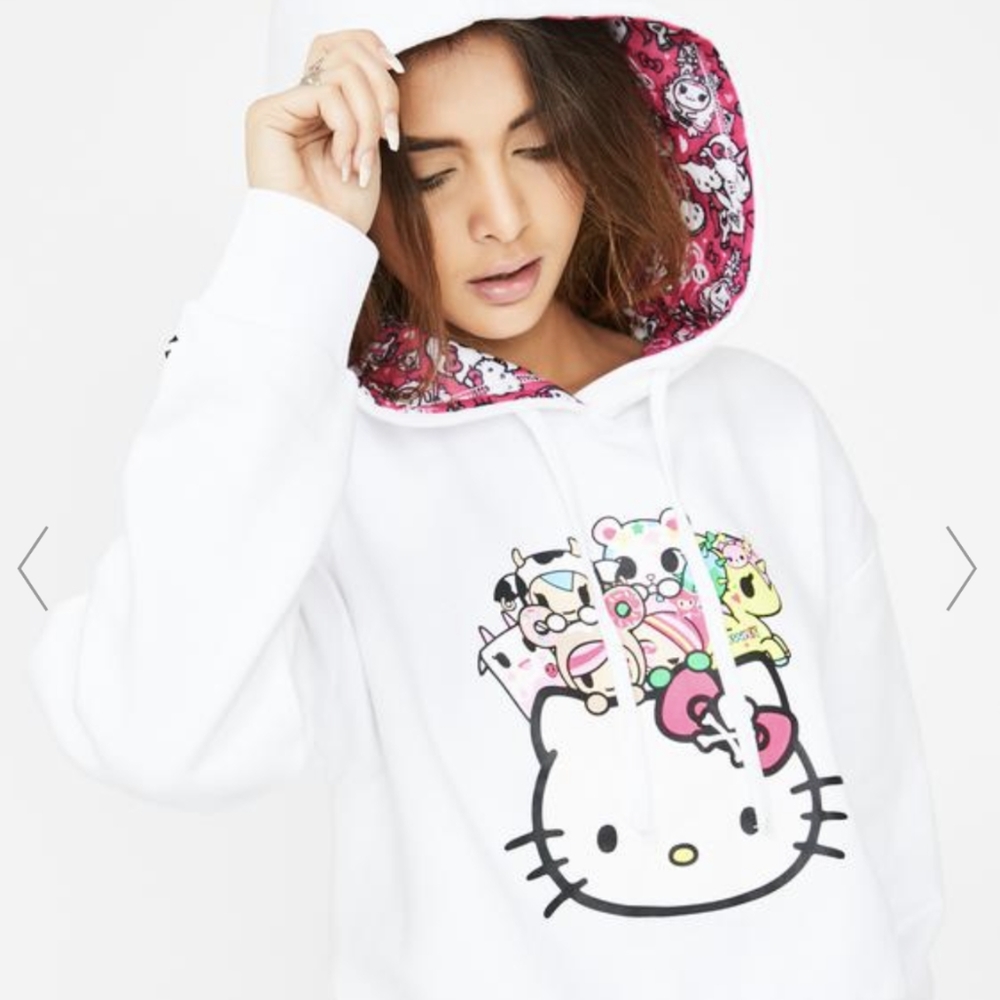 TokidokiKitty Cuddle Cropped Hoodie Large